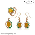 64138 Xuping temperamental yellow opal new arrival top quality 18k gold jewelry set for women